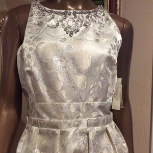 Eliza J silver embellished dress 12 NWT